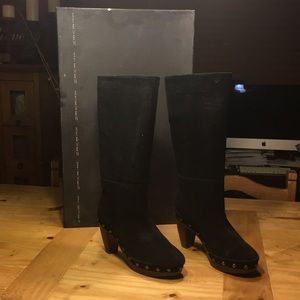 Steven madden black suede boots